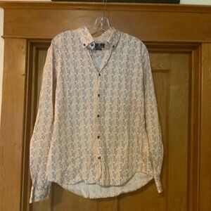 Haight & Ashbury Slimfit XL Button-down/long sleeved CIRCLE pattern dress shirt